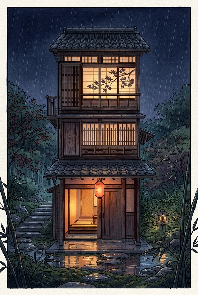 Rainlit Teahouse